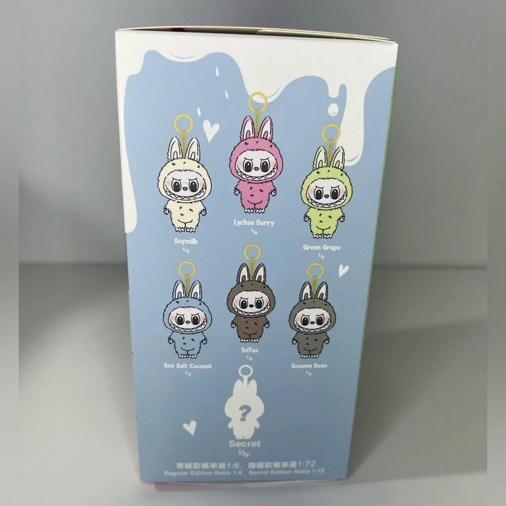 Pop Mart The Monsters Exciting Macaron Soymilk Labubu Plush Pendant Keychain - Picture 9 of 12